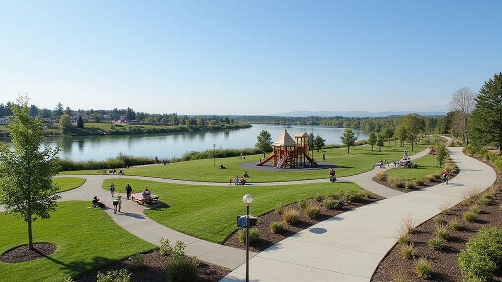 Columbia Place Phase 2, WA -
Howard Amon Park waterfront scene with Columbia River in background, families e