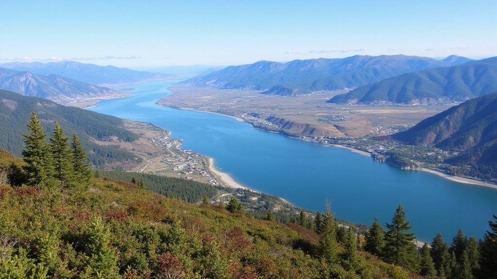 Crestview, WA -
Beautiful Columbia River landscape view from Crestview, WA showing the water, s