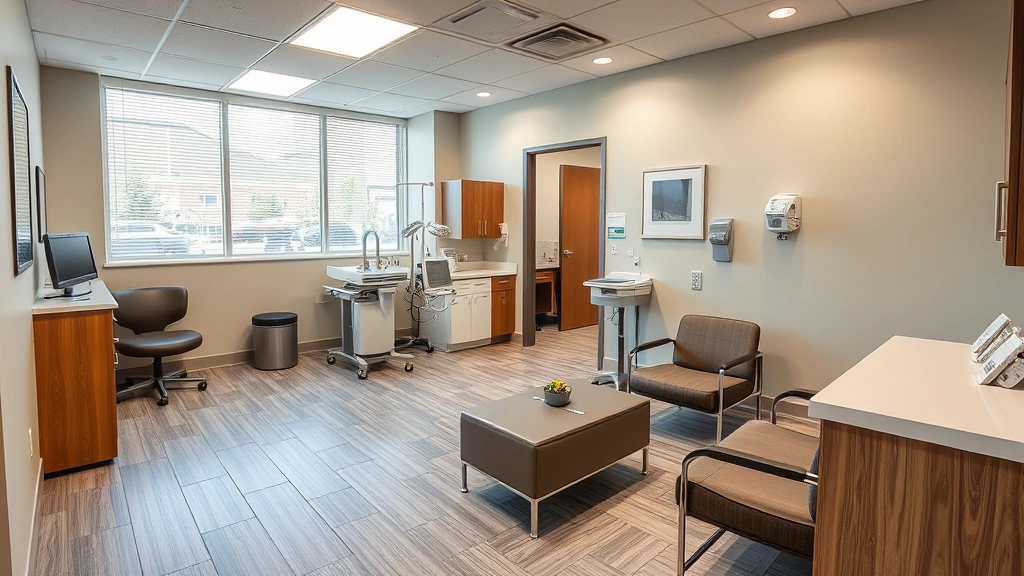 Doctors in Pasco -
Interior of a contemporary doctor’s office with waiting room, comfortable