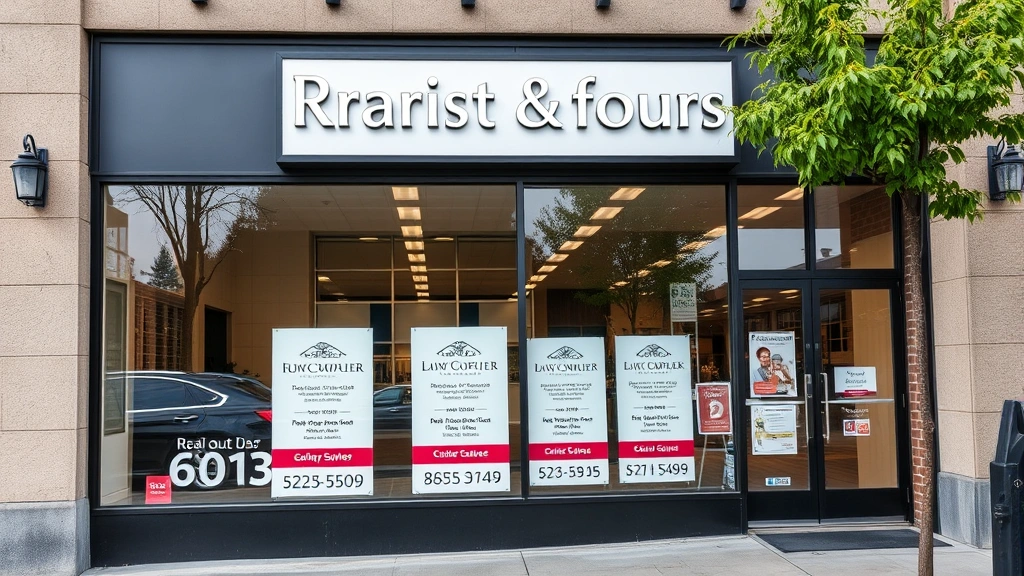Real Estate Agents in Richland -
Richland downtown district storefront with real estate office signage and profe