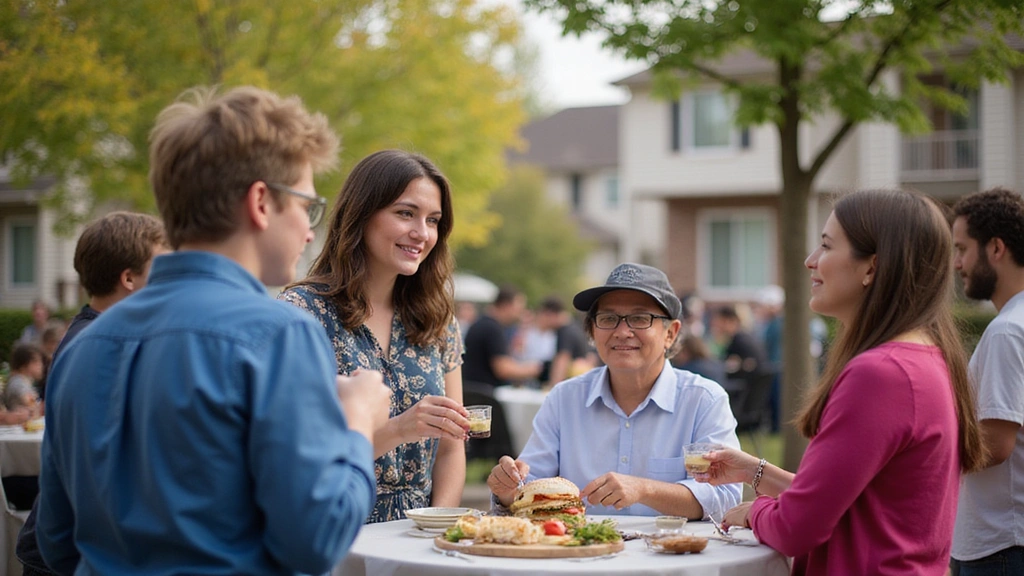 Southridge Townhome Estates, WA -
Diverse family community gathering at a neighborhood event in Southridge Townho